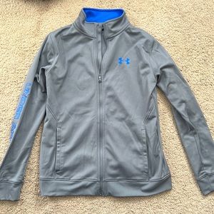 Grey and Blue L boys sweat shirt